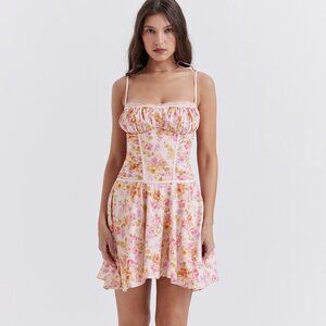 House of CB Alejandra Floral Print Corset Mini Dress